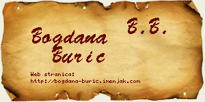 Bogdana Burić vizit kartica